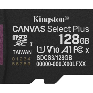 Card de Memorie MicroSDXC Kingston128GBCanvas Select PlusFara Adaptor