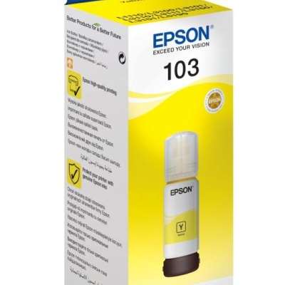 Cartus cerneala Epson 103 ECOTANK , yellow, capacitate 70ml, pentru L1110, L1110 CIS, L1110 MEAF, L3100 CIS, L3101 CIS, L3110, L3110 CIS, L3110 MEAF, L3111. - Img 4