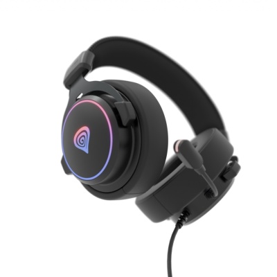 Casti gaming cu fir Genesis Neon 764, sunet 7.1 Surround, microfon, impendanta 32 ohm, frecventa raspuns 20 - 20.000 Hz, lungime cablu 220 cm, iluminare RGB, frecventa raspuns microfon 100 - 10000 Hz, sensibilitate microfon -42dB, impendanta microfon - Img 6