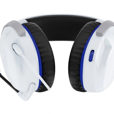 Casti gaming cu fir HyperX CloudX Stinger 2 Xbox/PC, jack 3,5mm pentru conectare direct la controller, drivere 50mm, slidere gradate, microfon cu noise cancelling, spuma cu memorie, alb - Img 2