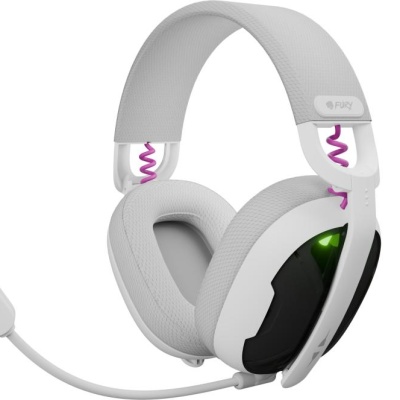 Casti Head-band Fury Fukiya F6, Wireless, alb