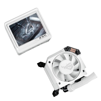 Cooler Procesor ASUS ROG RYUJIN III 360 ARGB EXTREME ALB, marime radiator 399.5mm, 3 ventilatoare ARGB, Viteza ventilatoare 2800 RPM +/- 10%, Viteza pompa: 5100 +/- 10%, Suport AMD: AM4, AM5, suport INTEL: LGA 115x/1200/1700/1851, Airflow: 89.73 CFM, - Img 9