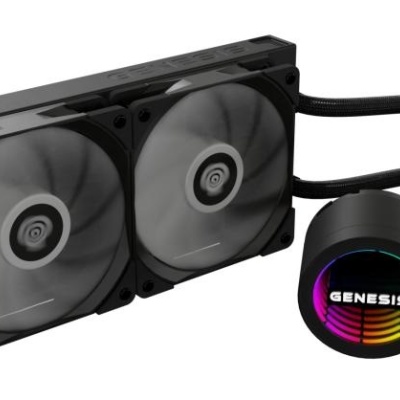 Cooler Procesor GENESIS HYDRIA 240 ARGB NEGRU, dimensiune radiator 276x120x27mm, 2 ventilatoare ARGB, Viteza ventilatoare: 500-1550 RPM, Airflow ventilatoare: 80 CFM, Suport AMD: AM4/AM5, suport INTEL: LGA 1151/1156/1150/1200/1700/1851 - Img 8