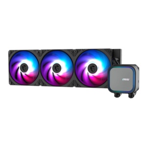 Cooler Procesor MSI MAG CORELIQUID A13 360 AIO ALB, marime radiator 360mm, 3 ventilatoare ARGB GEN2, Viteza pompa: 3800 +/- 10%, Suport AMD: AM4/AM5, suport INTEL: LGA 1700/1851, Airflow: 62.6 CFM, Nivel de zgomot pompa: 20dBA