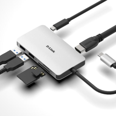 D-Link DUB-M610 6-in-1 USB-C Hub with HDMI, SD/microSD card reader and powerdelivery, DUB-M610,1* USB-C connector with USB cable 11.5 cm, 1* HDMI Port, 2* USB Type-APort (USB 3.0), 1* SD card slot, 1* microSD card slot, 1* USB-C powerdelivery. - Img 7