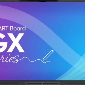 Display interactiv (tabla interactiva) SMART GX1, 65", UHD, ≥400nit, LED, 8ms, 50,000 ore, Android 8, RAM 3GB, stocare 32GB. Touch: Advanced IR, precizie touch 1mm, reacție touch ≤8ms, dimensiune minimă obiect 2mm, 2 stylus, 20 puncte touch. Sticla