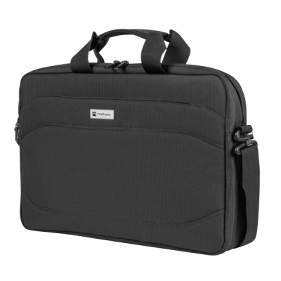 Geanta laptop Natec Nanger, compatibilitate dimensiune laptop 15.6", 1 compartiment, material Polyester 900D, Polyester 1680D,negru