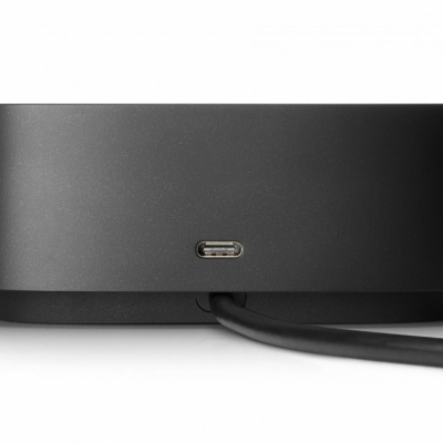 HP Essential Dock G5 Porturi: 1x USB-C power out 15W/ 4x USB-A 3.0/ 1x audio jack/2x DisplayPort 1.4/ 1x RJ-45/ 1xHDMI 2.0. Dimensiuni: 122 x 122 x 45 mm. Greutate: 0.68Kg. - Img 3