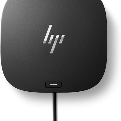 HP Essential Dock G5 Porturi: 1x USB-C power out 15W/ 4x USB-A 3.0/ 1x audio jack/2x DisplayPort 1.4/ 1x RJ-45/ 1xHDMI 2.0. Dimensiuni: 122 x 122 x 45 mm. Greutate: 0.68Kg. - Img 6