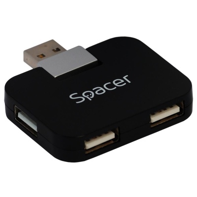 Hub Spacer, SPH-316; 4 porturi USB 2.0 extern; culoare: negru. - Img 3