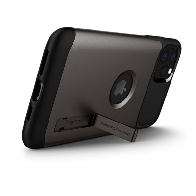 Husa protectie socuri Spigen Slim Armor GUNMETAL pentru Apple Iphone 11 PRO , Gri - Img 3