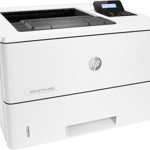 Imprimanta laser Mono HP Laserjet Pro M501dn; A4, max 43ppm (34ipm Duplex), 600x600dpi (4800x600 enhanced dpi Black), 256MB RAM, procesor 1.5GHz, fpo 5.8 sec (ready), HP PCL 5, HP PCL 6, HP Postscript Level 3 emulation, direct PDF (v1.7) printing, URF,