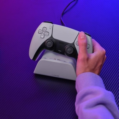Incarcator pentru controller PS5 Trust GXT 255W, material ABS, alb - Img 7