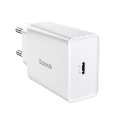 Incarcator retea Baseus Speed Mini, Quick Charge 20W, 1 x USB Type-C 5V/3.0A, alb - Img 4