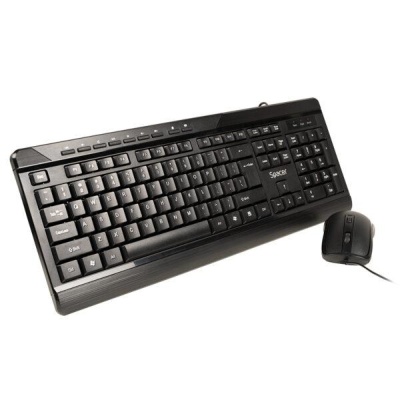 Kit Wired tastatura si mouse SPACER SPOK-WD-02, taste numerice, Negru