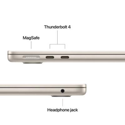 MacBook Air 13.6" Retina/Apple M4 (CPU 10-core, GPU 10-core, Neural Engine16-core)/16GB/512GB - Starlight - INT KB (2025) 35W USB‑C - Img 3