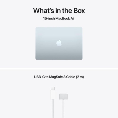 MacBook Air 15.3" Retina/Apple M5 (CPU 10-core, GPU 10-core, NeuralEngine16-core)/24GB/512GB - Sky Blue - US English KB (No Adapter) - 2026 (CTO from MDVQ4RO/A) - Img 3