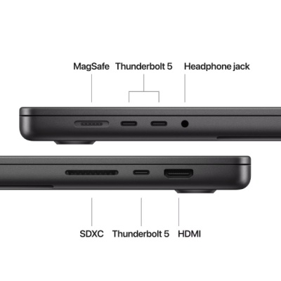 MacBook Pro 16.2"/Apple M4 Max (CPU 16-core, GPU 40-core, Neural Engine16-core)/48GB/2TB - Space Black - INT KB (cto from MX313RO/A) - Img 4