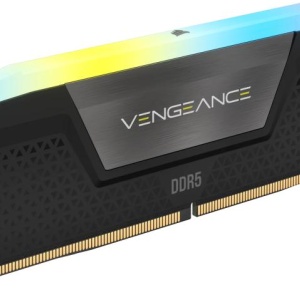 Memorie RAM CORSAIR VENGEANCE RGB 32GB (2x16) DDR5, 6000MHz, CL38, 1.35V, XMP 3.0, negru, Kit of 2 - Img 2