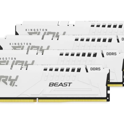 Memorie RAM Kingston DDR5 64GB 6000Mhz CL 40 1.35V Fury Beast White