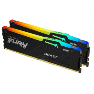 Memorie RAM Kingston, DIMM, DDR5, 32GB, 5600MHz, CL36, 1.25V, FURY, RGB, Kit of 2