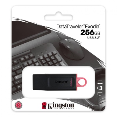 Memorie USB Flash Drive Kingston 256GB Data Traveler Exodia, USB 3.2 - Img 3
