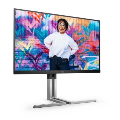 "Monitor AOC 27"" Q27U3CV, Diagonal (inch): 27, Diagonal (cm): 69, Aspect ratio: 16:9, Panel: QD-IPS, Resolution: 2560x1440, Refresh Rate: 75Hz, Response time GtG: 4ms, Brightness (max): 420 cd/m², Contrast (static) : 1000:1, Contrast (dynamic): 50M:1, - Img 4