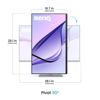 Monitor Benq 31.5" MA320U, Diagonal (inch): 31.5, Diagonal (cm): 80, Aspect ratio: 16:9, Panel: IPS, Resolution: 3840x2160, Refresh Rate: 60Hz, Response time GtG: 5ms, Brightness (max): 550 cd/m², Contrast (static) : 1300:1, Viewing angle: 178/178, Color - Img 5