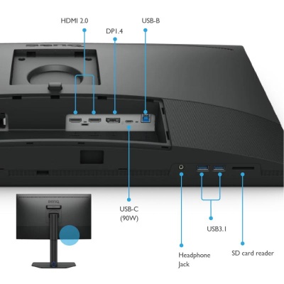 Monitor Consumer BenQ SW272QN, 27", 2560 x 1440 pixeli, Black, 3 ani Garantie