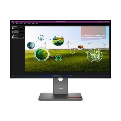 Monitor Lenovo ThinkVision P27Q-40; 27"IPS, QHD (2560x1440), 16:9, Brightness: 350 cd/m², Contrast ratio: 1500:1, Response time: 4ms GtG (Extreme mode) / 6ms GtG (Typical mode), Dot / Pixel Per Inch: 109 dpi, Color Gamut: 99% sRGB, 99% BT.709, 98%