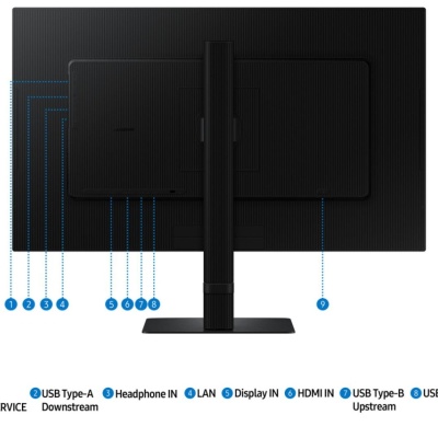 Monitor Samsung 27" LS27D800UAUXEN, Diagonal (inch): 27, Diagonal (cm): 69, Aspect ratio: 16:9, Panel: IPS, Resolution: 3840x2160, Refresh Rate: 60Hz, Response time GtG: 5ms, Brightness (max): 350 cd/m², Contrast (static) : 1000:1, Viewing angle: - Img 13