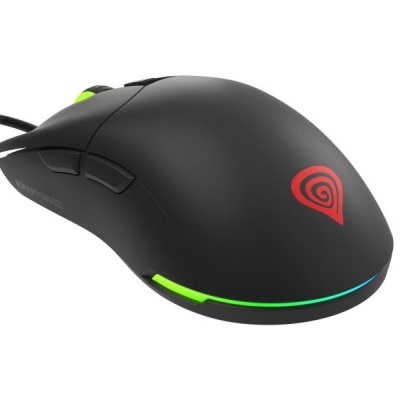Mouse gaming cu fir Genesis Krypton 750, senzor optic Pixart PAW3333, interfata USB, rezolutie maxima 8000 DPI, numar butoane programabile 6, iluminare RGB, switch mecanic Huano, alb - Img 7
