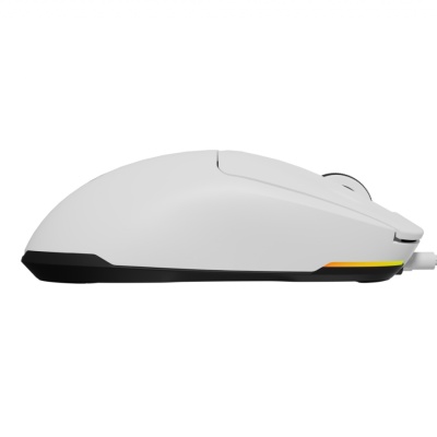 Mouse gaming cu fir Gensesis Krypton 660, interfata USB, 12000 DPI, 6 butoane, iluminare RGB, alb - Img 8
