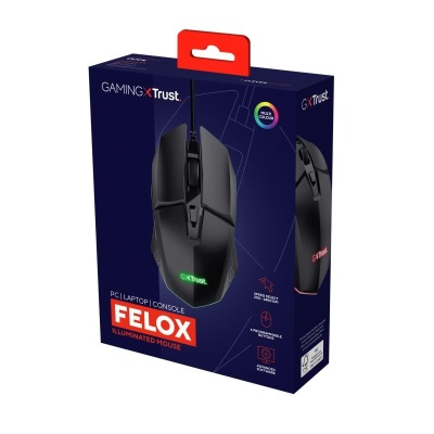 Mouse gaming Wireless Trust GXT 109 Felox, DPI: 1000-6400, negru - Img 11