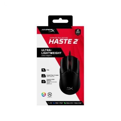 Mouse HP cu fir, HYPERX Pulsefire Haste, Pixart 3327 sensor, DPI pana la 26.000, greutate 254g, negru - Img 3
