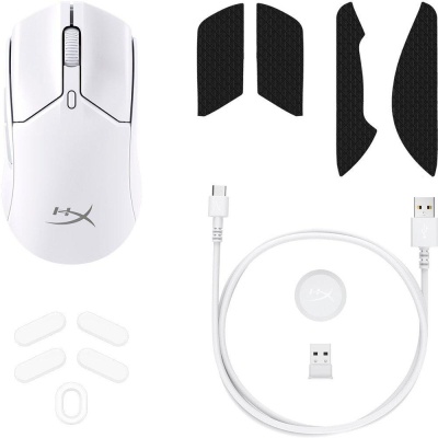 Mouse HyperX Pulsefire Haste Core 2 Wireless, rezolutie maxima 12000 DPI, conectivitate 2.4GHz Wireless / Bluetooth 5.2, polling rate pana la 1000 Hz, durata de viata baterie pana la 100 de ore in modul 2.4GHz highspeed, si pana la 200 de ore in modul - Img 5