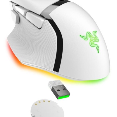 Mouse Razer cu fir Razer Basilisk V3 PRO, butoane programabile 10+1, Razer™ HyperScroll Tilt Wheel, 11 zone de iluminare Chroma RGB, alb - Img 10