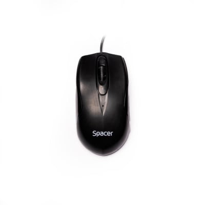 MOUSE Spacer, PC sau NB, cu fir, USB, optic, 800 dpi, butoane/scroll 3/1, negru, SPMO-M11 - Img 2