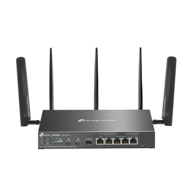 Omada 4G+ Cat6 AX3000 Gigabit VPN Gateway with 4-Port PoE+ PORT: 1× Gigabit SFP WAN/LAN Port, 1× Gigabit RJ45 WAN Port, 4× Gigabit WAN/LAN RJ45 Ports, 2 Nano SIM slot (4G+ Cat6) SPEC: 802.3 at/af, 4 Ports with 45W PoE Power, Desktop & Wall-mount Steel