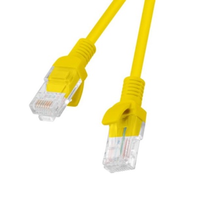 PATCHCORD CAT.6 UTP 0.5M YELLOW FLUKE PASSED LANBERG