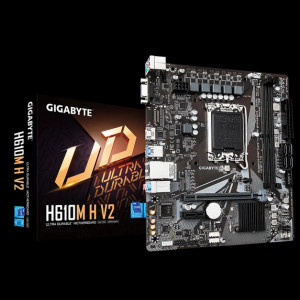 Placa de baza GIGABYTE H610M H V2 LGA1700, 2x DDR5, 1x PCIE x16 1x PCIE x1, 1x M.2, 1x D-Sub 1x HDMI, 4x SATA 6GB/s, mATX