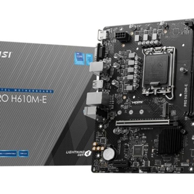 Placa de baza MSI PRO H610M-E DDR5 LGA1700 2x DDR5, 1x HDMI 1x VGA, 1x PCIE x16 1x PCIE x1, 1x M.2 4x SATA 6gb/s, mATX - Img 4