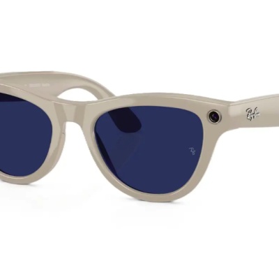 Ray-Ban Meta Skyler Gen 1 High Bridge FIT Shiny Chalky Gray Clear/Sapphire Transitions 52-20 - Img 5
