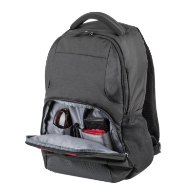 Rucsac laptop Natec Eland, compatibilitate dimensiune laptop 15.6", 3 compartimente, capacitate 22L, material Polyester 300D, negru