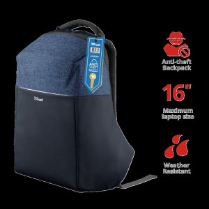 Rucsac Trust Nox Anti-theft Backpack 16" Blue - Img 2