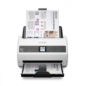 Scanner Epson DS-730N, dimensiune A4, tip sheetfed, viteza scanare: 40 ppm alb-negru si color, rezolutie optica 1200dpi, ADF Single Pass 100 pagini, duplex, Scan to Email, Scan to FTP, Scan to Web folders, Scan to Network folders, software: Epson Device