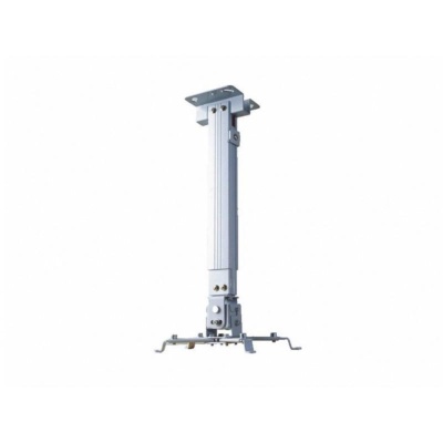 Suport de tavan telescopic Sopar Tapa White 23054, inaltime reglabila intre 43-65 cm, suporta pana la 12 kg, grad de inclinare de +/- 20° | +/- 10°, rotatie +/- 10°, din otel, alb