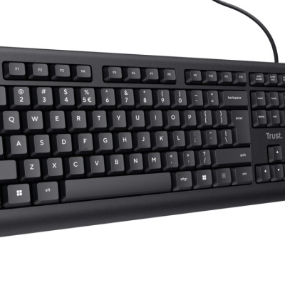 Tastatura cu fir Trust, negru