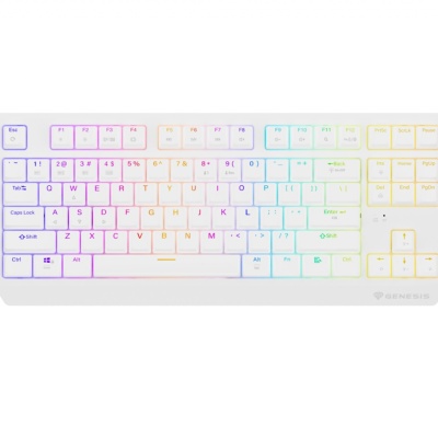 Tastatura gaming mecanica wireless Genesis Thor 230 TKL, iluminare RGB, 87 taste, 11 butoane multimedia, alb - Img 8