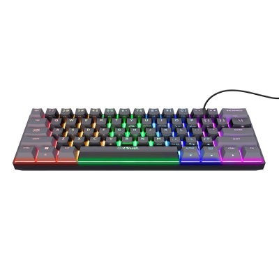 Tastatura mecanica cu fir Trust GXT 867 Acira, USB 2.0. nr taste 61, swtich linear, negru - Img 3